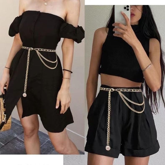 Women's Metal Chain Waist Belt