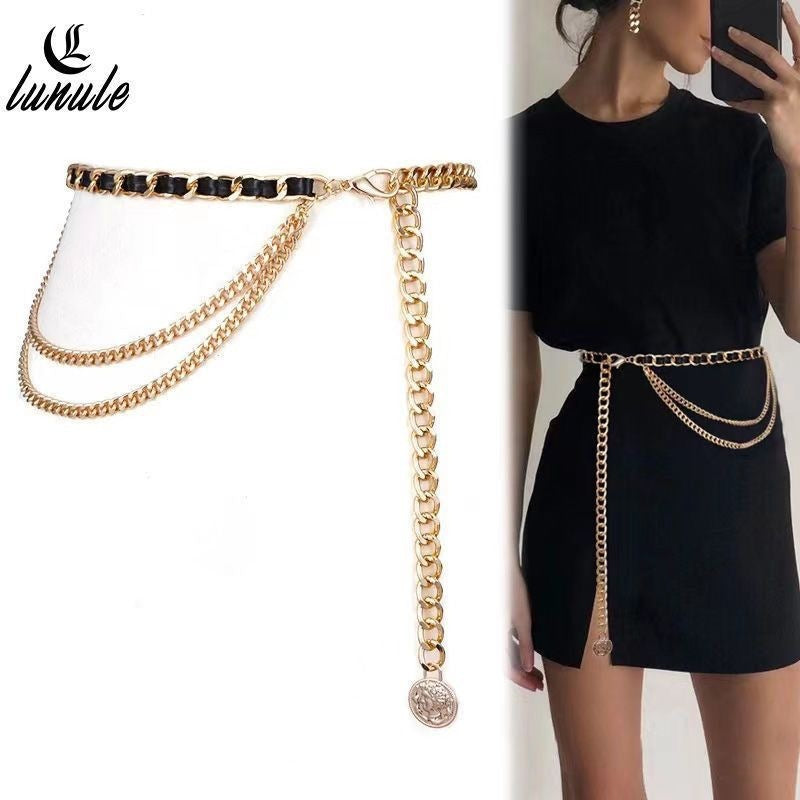 Women's Metal Chain Waist Belt