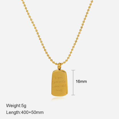 Women's Metal Pendant Titanium Steel Necklace