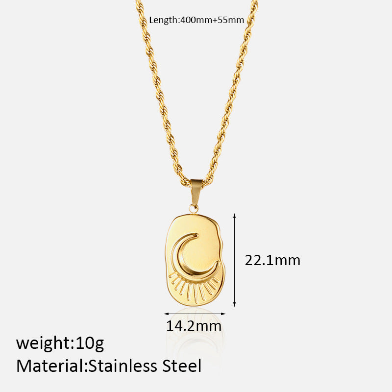 Women's Metal Pendant Titanium Steel Necklace
