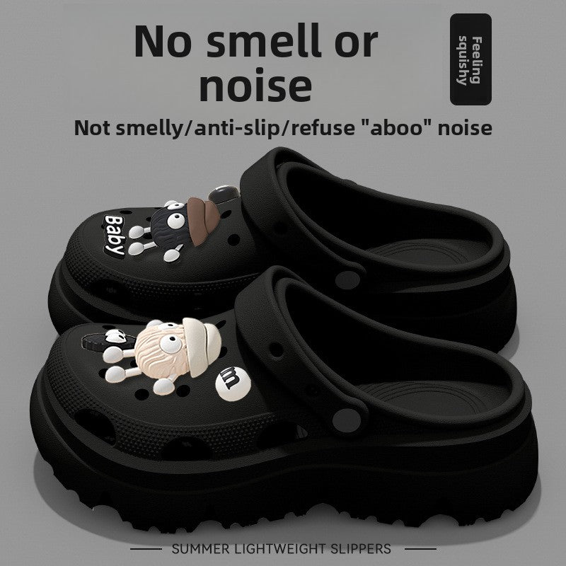 Women's Non-Slip Crocs with Cartoon Design