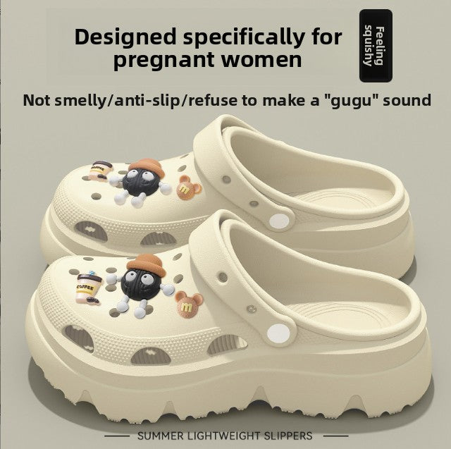 Women's Non-Slip Crocs with Cartoon Design