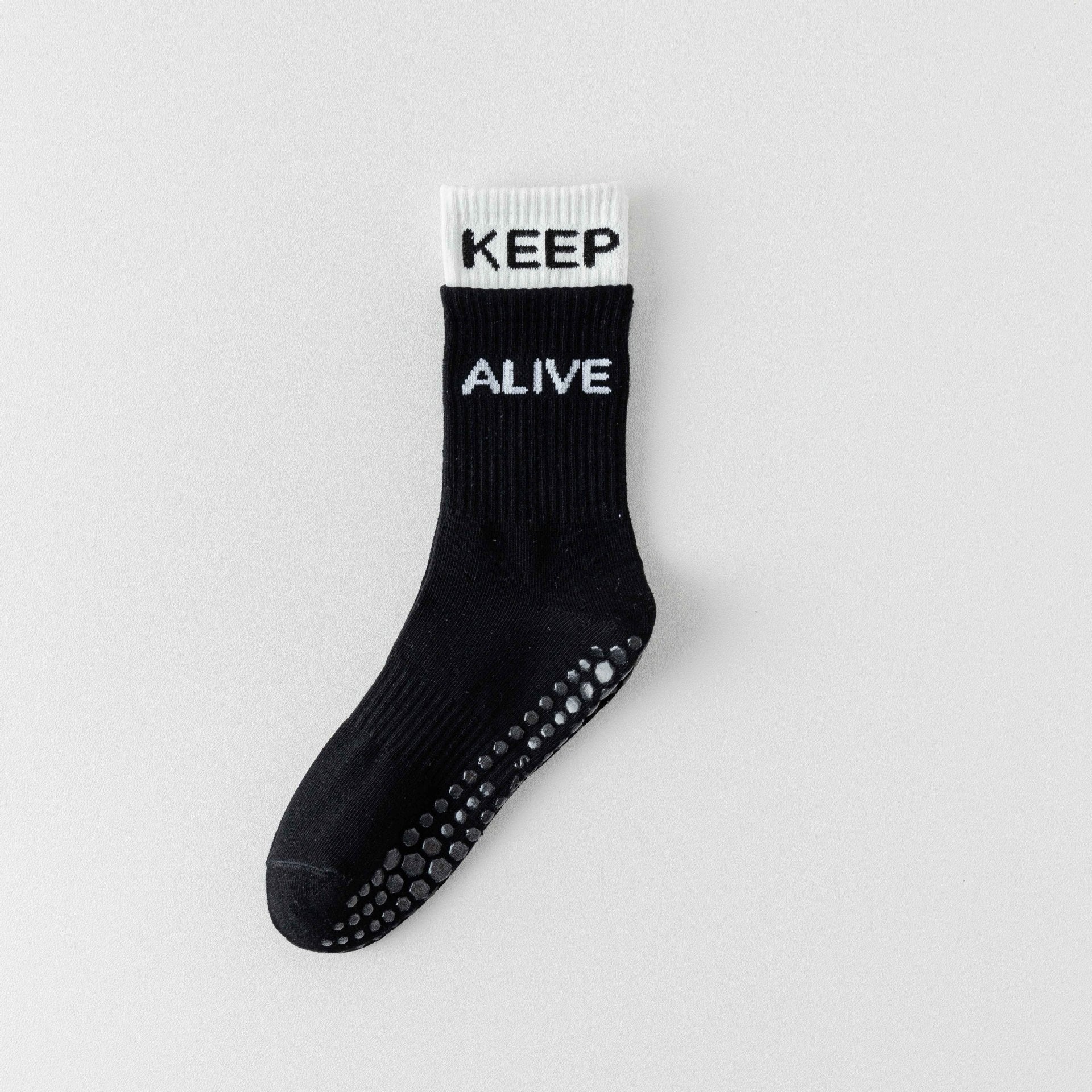 Women's Non-Slip Yoga Socks Mid-Calf Breathable Fitness Socks