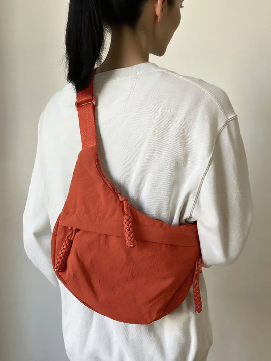 Women's Nylon Crossbody Dumpling Bag Large Capacity Travel Shoulder Bag