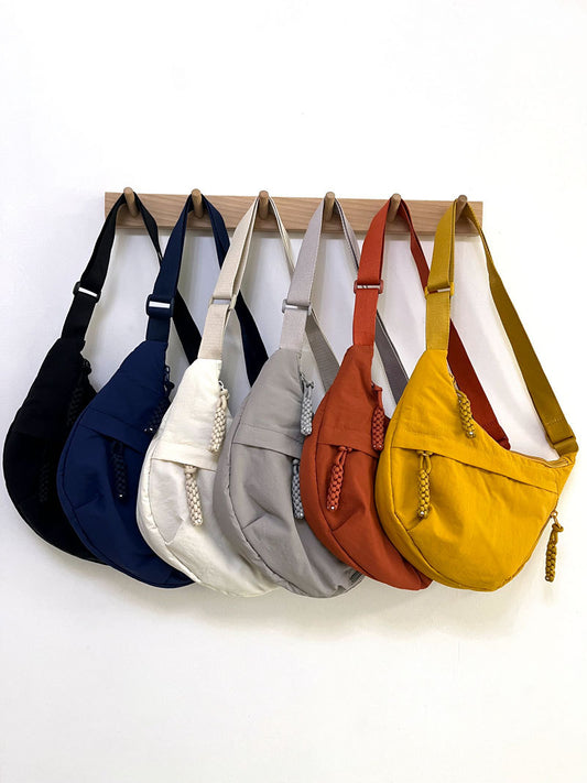 Women's Nylon Crossbody Dumpling Bag Large Capacity Travel Shoulder Bag