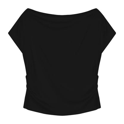 Women's Off-Shoulder Slim Fit Short Sleeve T-shirt