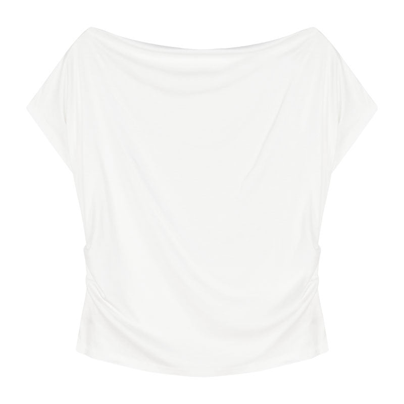 Women's Off-Shoulder Slim Fit Short Sleeve T-shirt