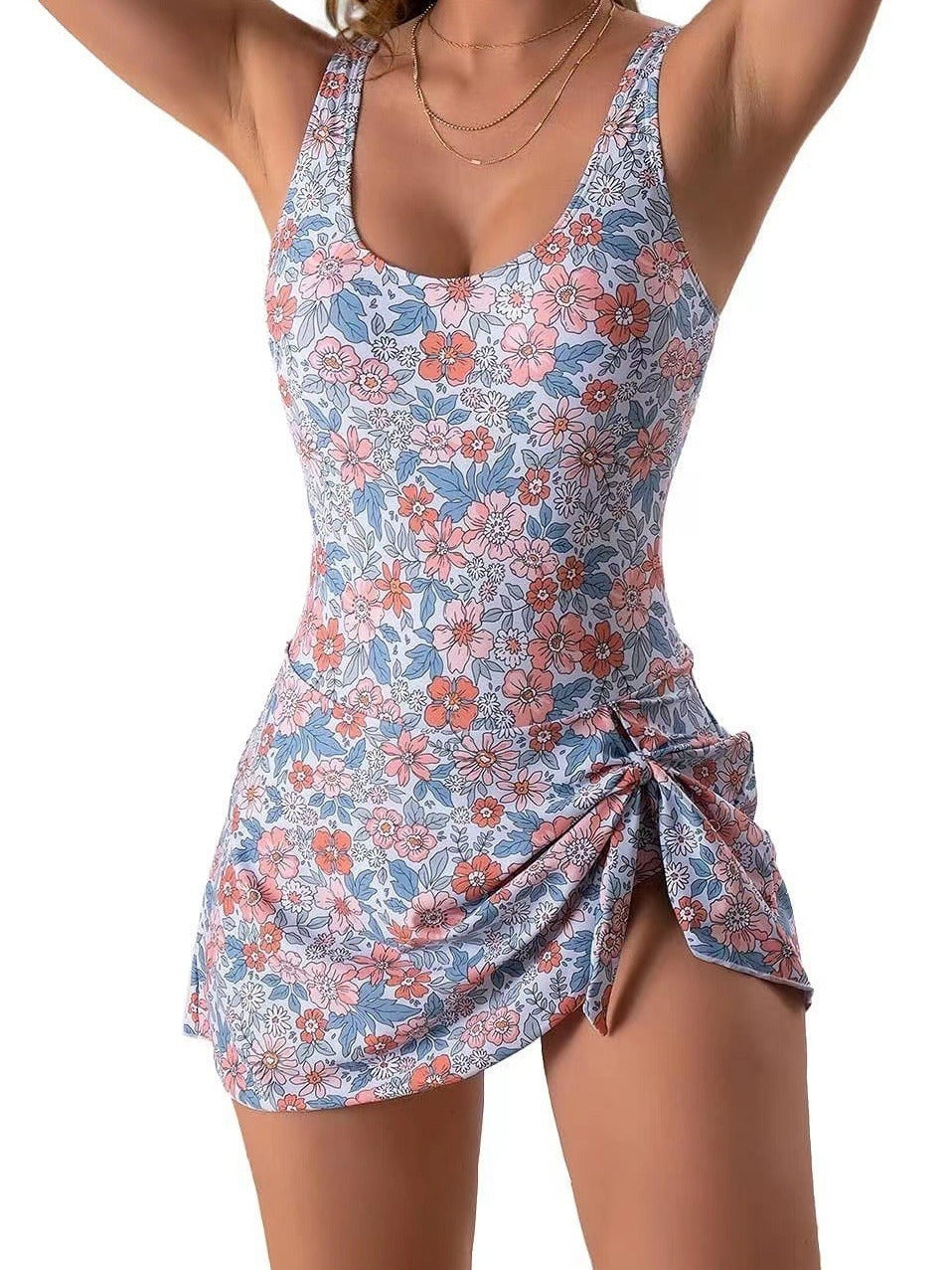 Women's One-Piece Swimsuit with Collar