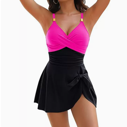 Women's One-Piece Swimsuit with Cross Back