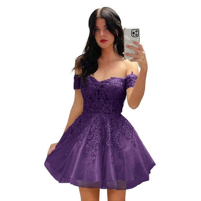 Women's One-Shoulder A-Line Party Dress