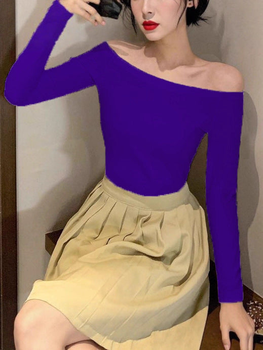 Women's One-Shoulder Slim-Fit Top