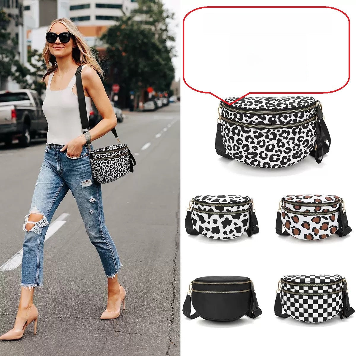 Women's Oxford Cloth Shoulder Bag