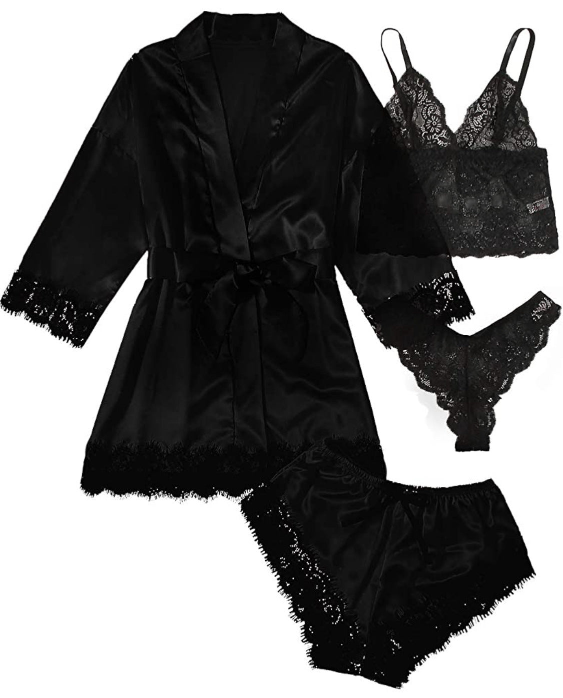 Women's pajama set of four pieces