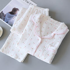 ZHY White Crepe Pajamas