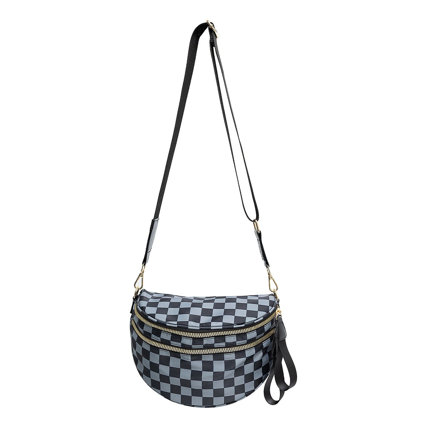 Women's Plaid Crossbody Bag with Multiple Pockets