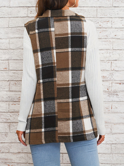Women's Plaid Elegant Sleeveless Vest
