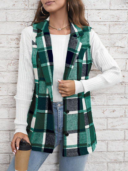 Women's Plaid Elegant Sleeveless Vest