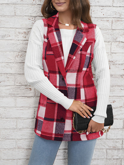 Women's Plaid Elegant Sleeveless Vest
