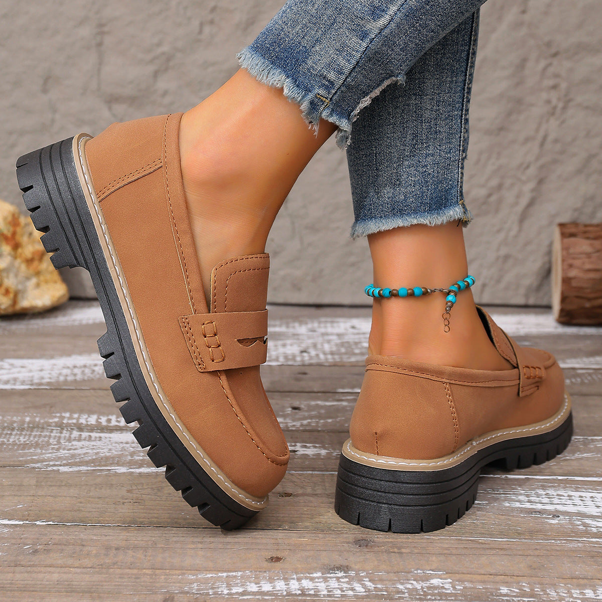 Women’s Platform Shoes with Velcro Closure