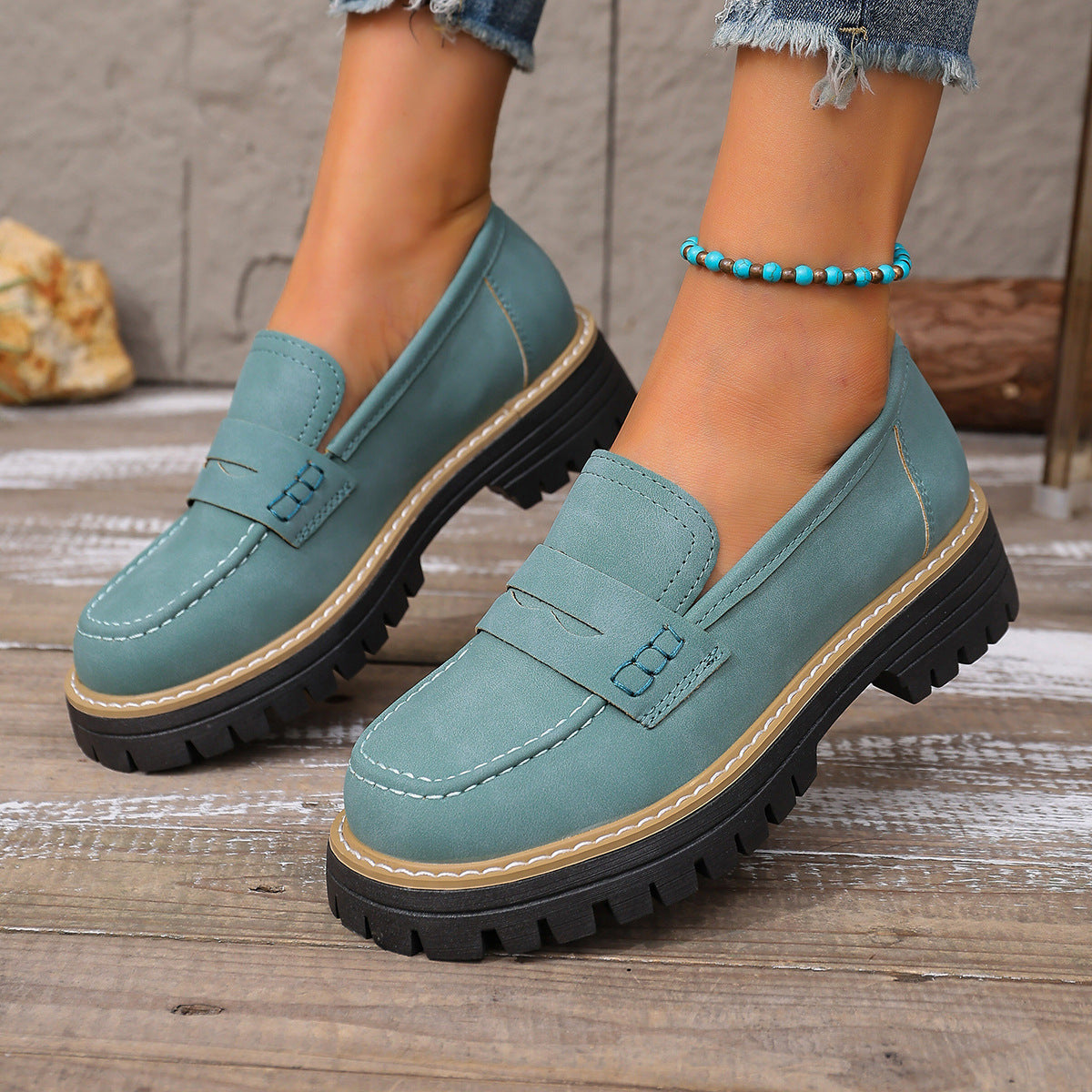 Women’s Platform Shoes with Velcro Closure