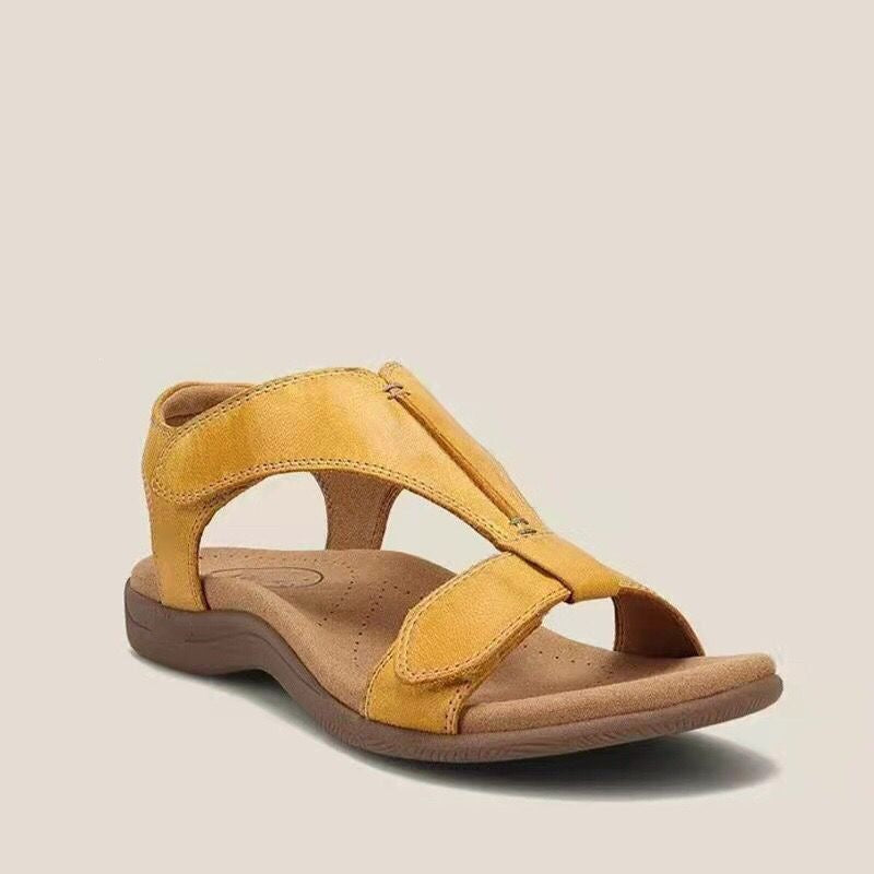 Women’s platform wedge sandals with hook-and-loop strap