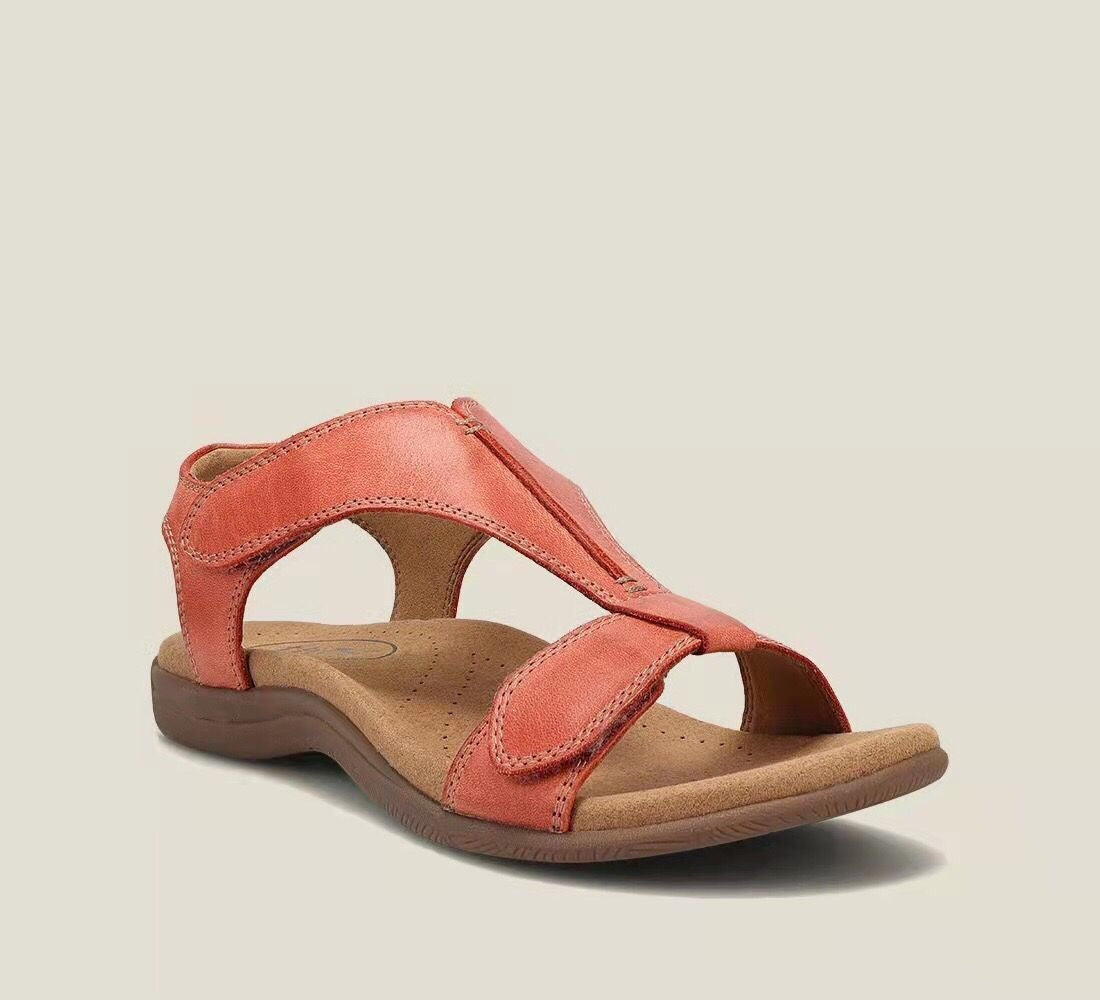 Women’s platform wedge sandals with hook-and-loop strap