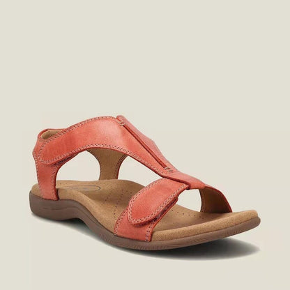 Women’s platform wedge sandals with hook-and-loop strap