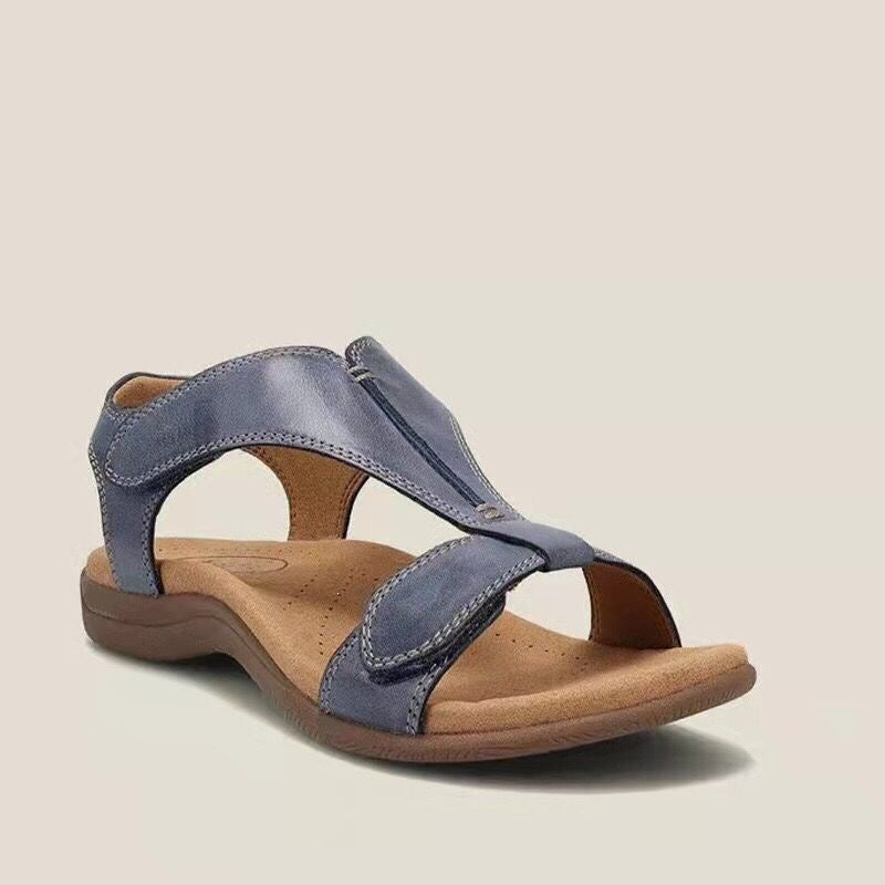 Women’s platform wedge sandals with hook-and-loop strap