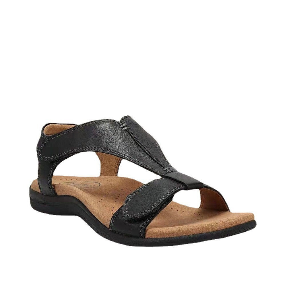 Women’s platform wedge sandals with hook-and-loop strap