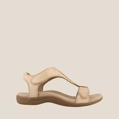 Women’s platform wedge sandals with hook-and-loop strap