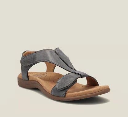 Women’s platform wedge sandals with hook-and-loop strap