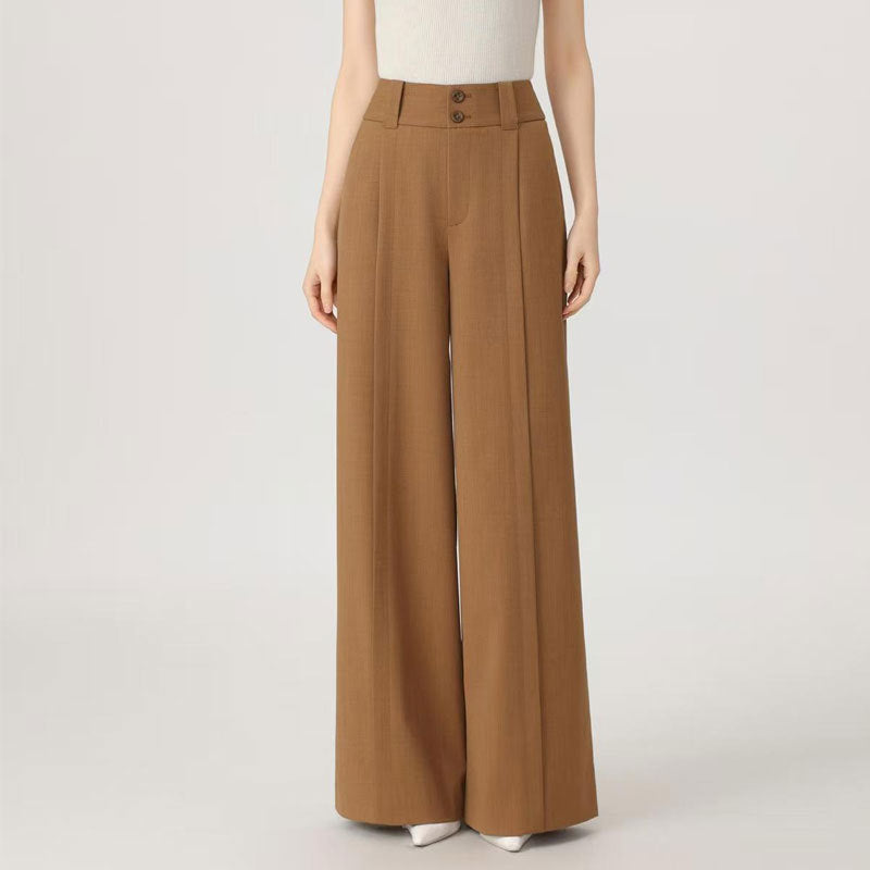 Women's Pleated Wide-Leg Trousers
