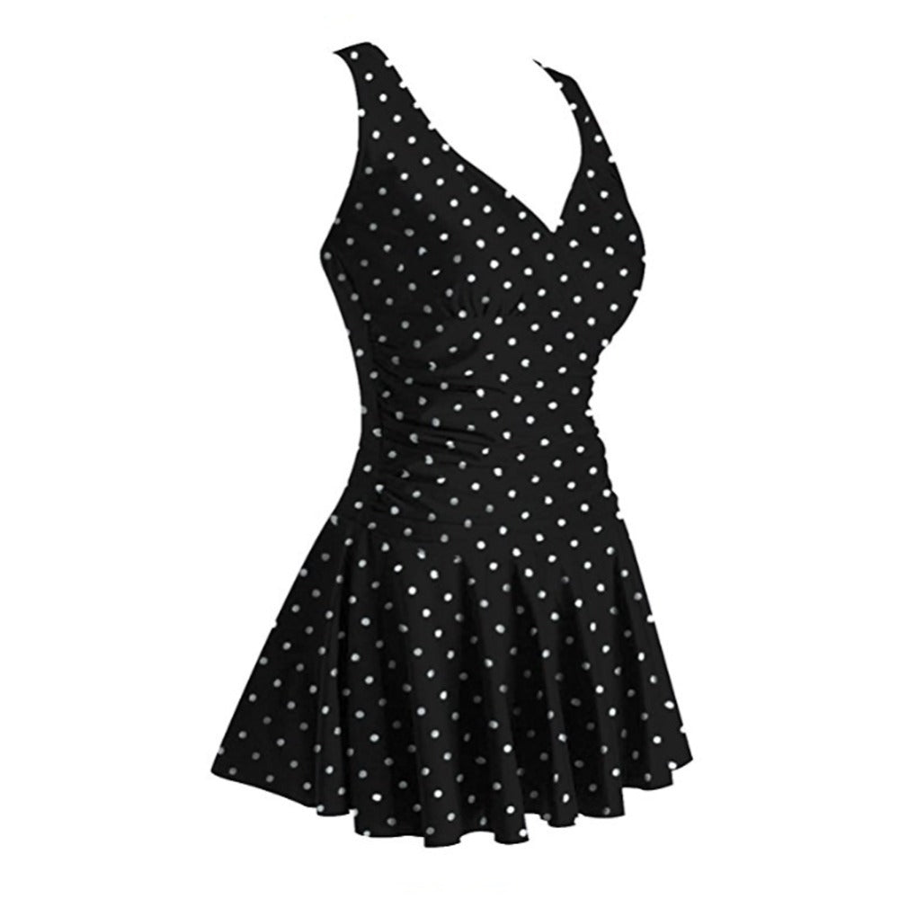 Women's Plus Size One Piece Swimsuit with Cherry Print