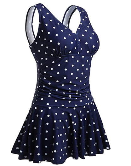 Women's Plus Size One Piece Swimsuit with Cherry Print