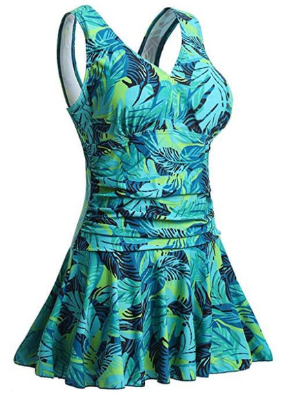 Women's Plus Size One Piece Swimsuit with Cherry Print
