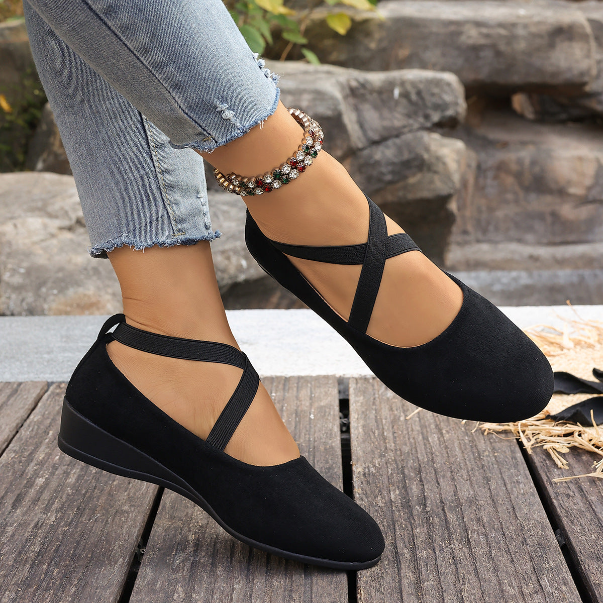 Women's Pointed Toe Wedge Shoes