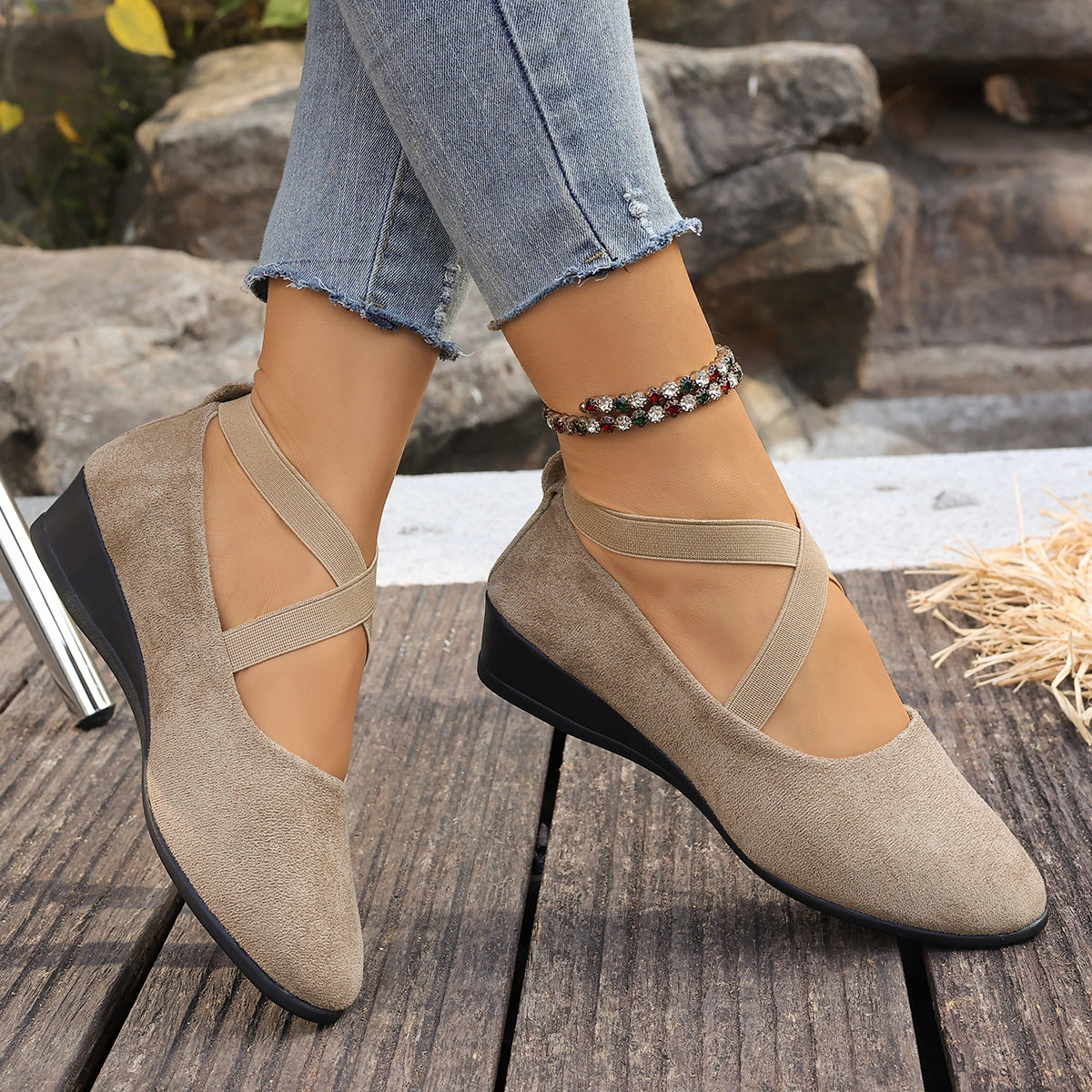 Women's Pointed Toe Wedge Shoes