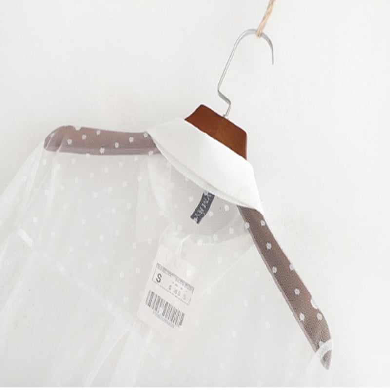 Women's Polka Dot Sheer Mesh Dress