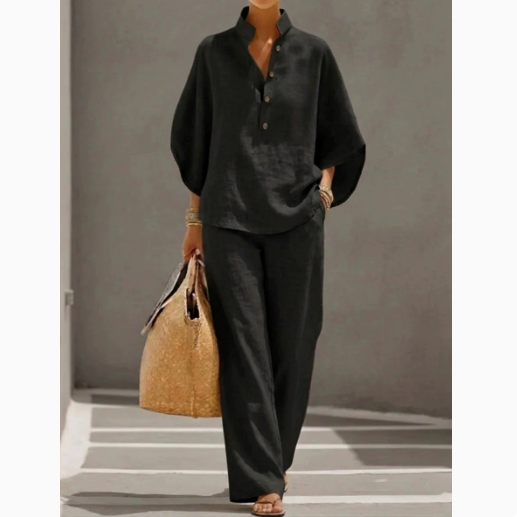 Women's Polyester Shirt and Pants Set
