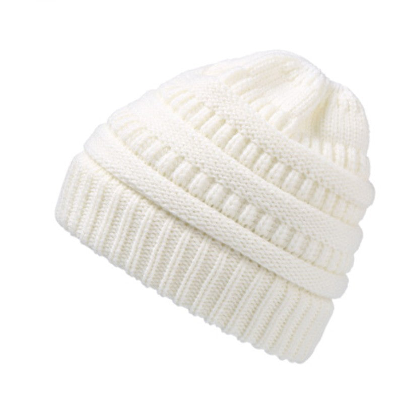 Women's Ponytail Knitted Winter Hat