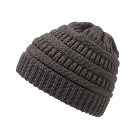 Women's Ponytail Knitted Winter Hat