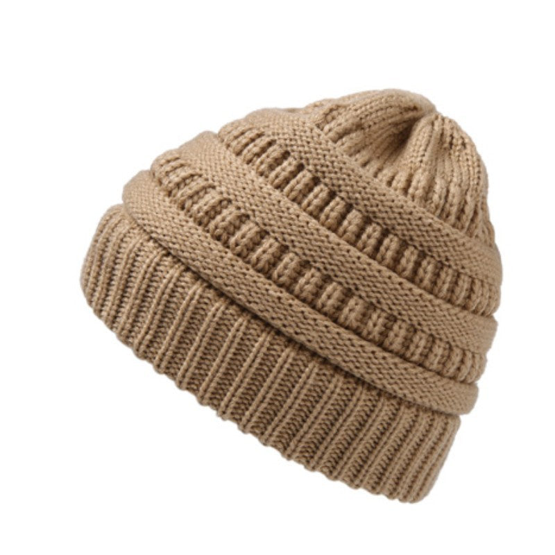 Women's Ponytail Knitted Winter Hat