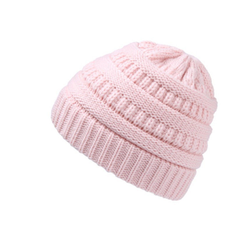 Women's Ponytail Knitted Winter Hat