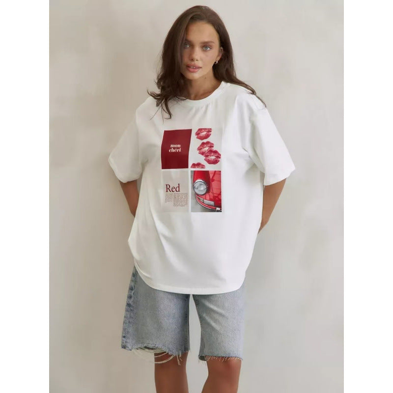 Women's Printed Cotton T-Shirt