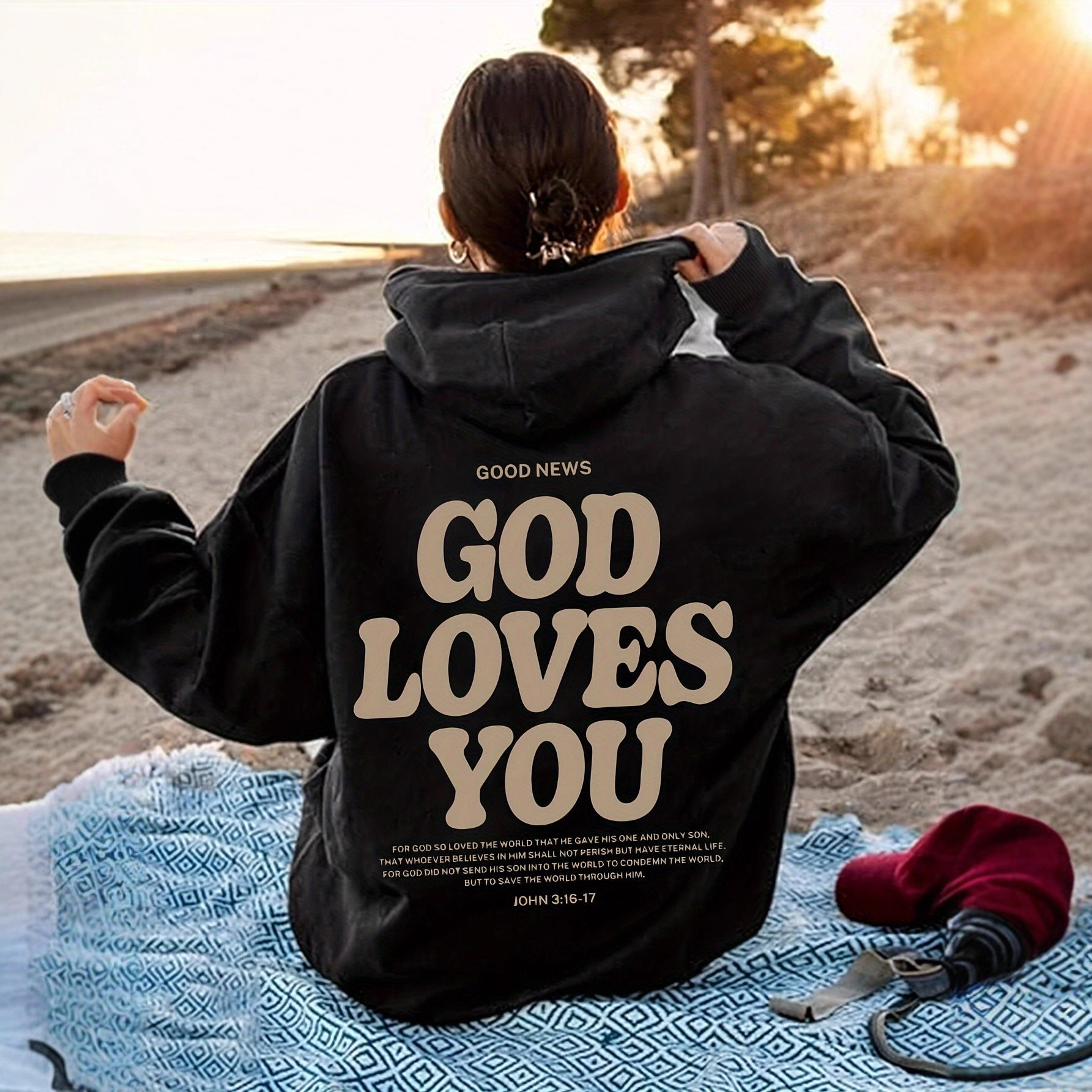 Women's Printed Hooded Sweatshirt