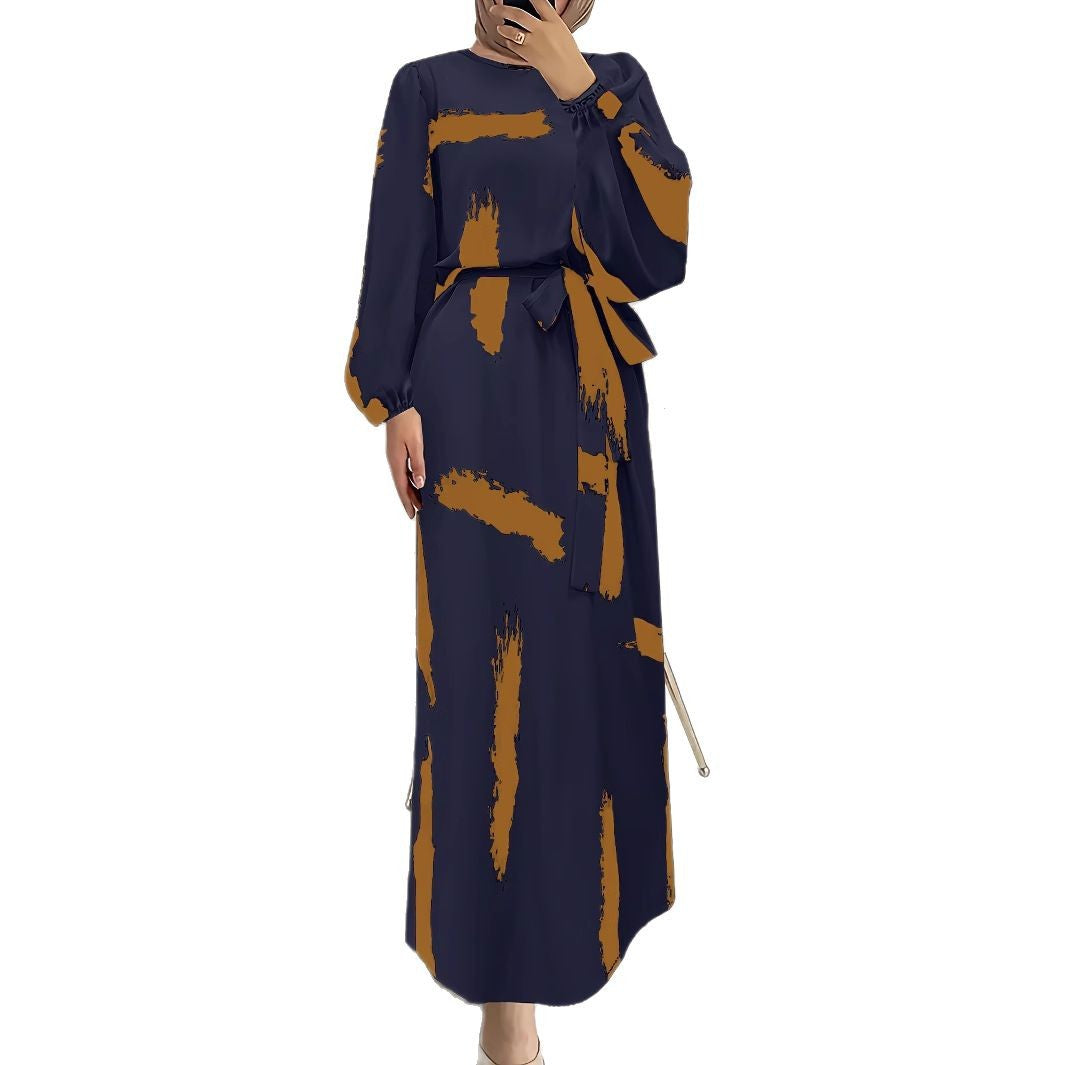 Women's Printed Islamic A-Line Dress