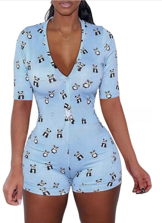 Women's Printed Long Sleeve Jumpsuit