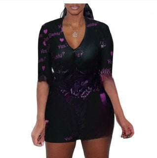 Women's Printed Long Sleeve Jumpsuit