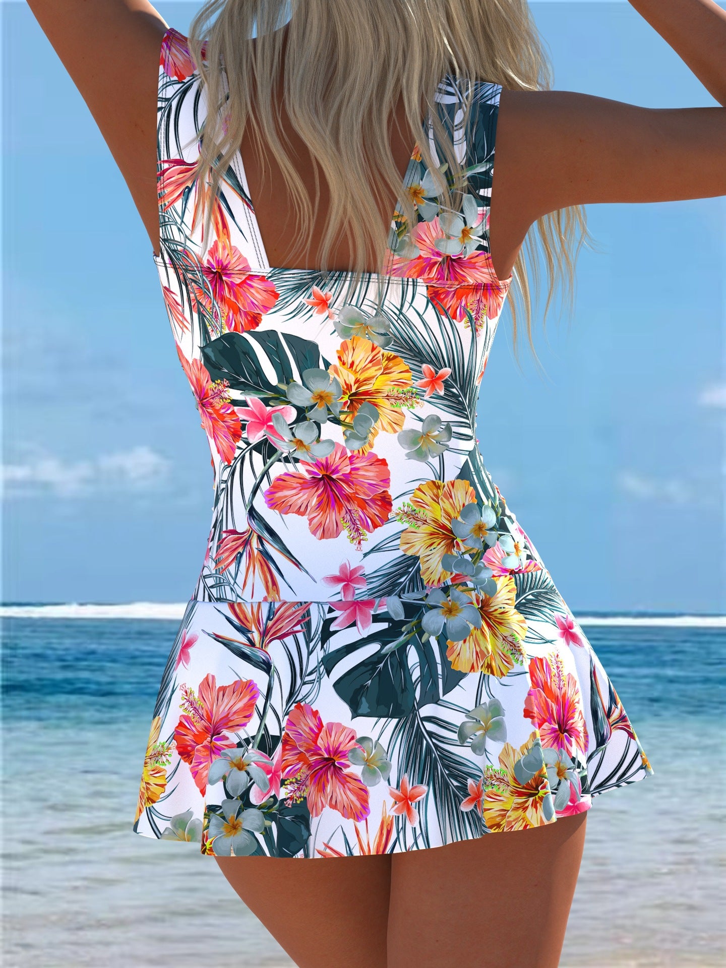 Women's Printed One-Piece Swimsuit