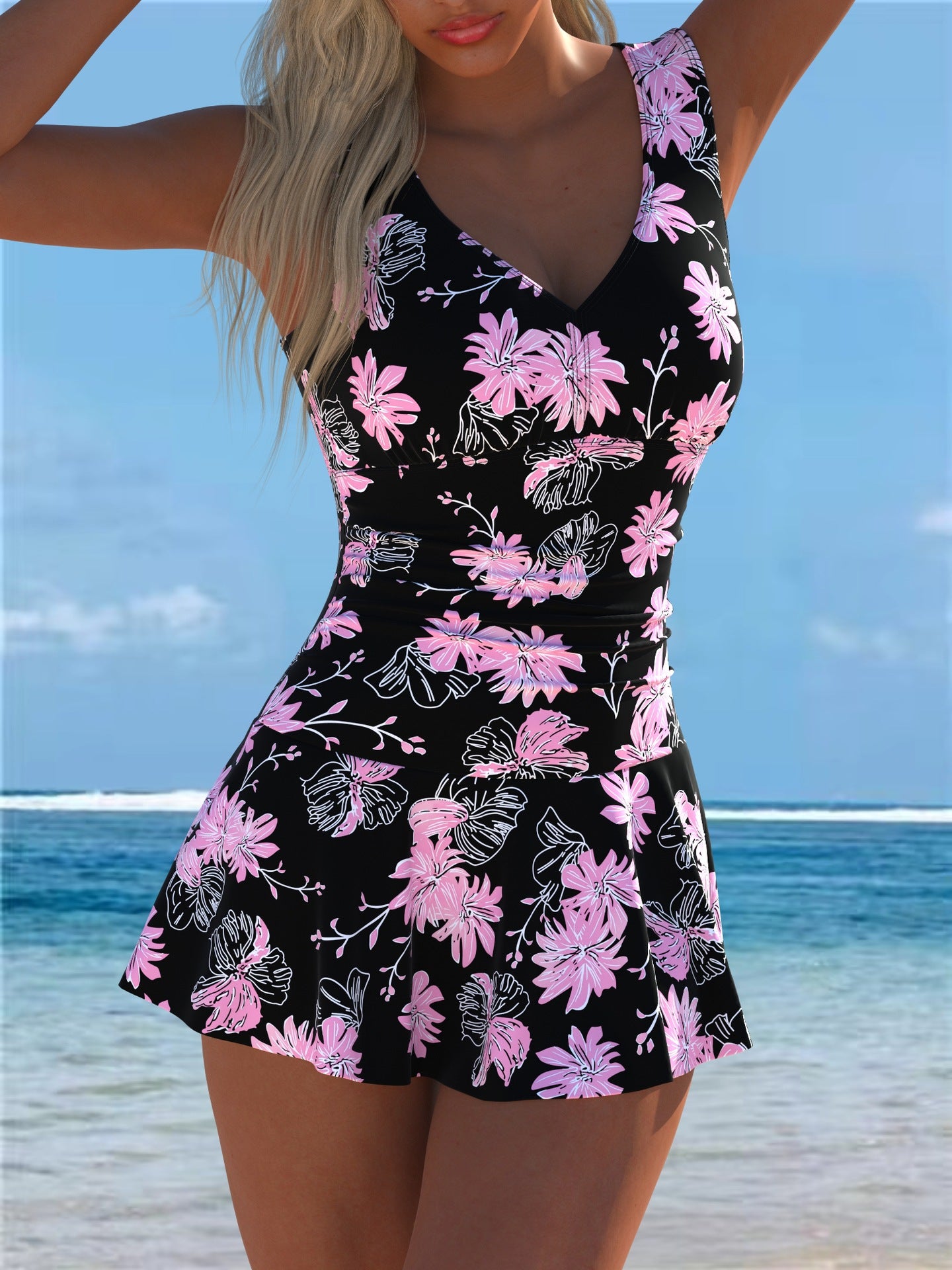 Women's Printed One-Piece Swimsuit